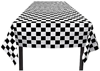Boland BOL44755 Table Cloth Chequered Flag for Racing Rectangular Plastic