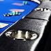 Barrington Billiards 10 Player Classic Poker Table with Padded Rails and Cup Holders, Black/Blue, 84 Inches