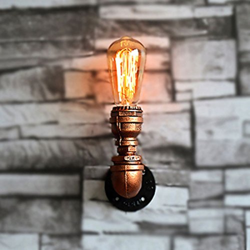 Preisvergleich Produktbild BAYCHEER Industrie Wandlampe Editon Beleuchtung Wandleuchte Steampunk Lampe Eisen Rohr Jahrgang E27 220-240V Küchenlampe Schlafzimmerlampe
