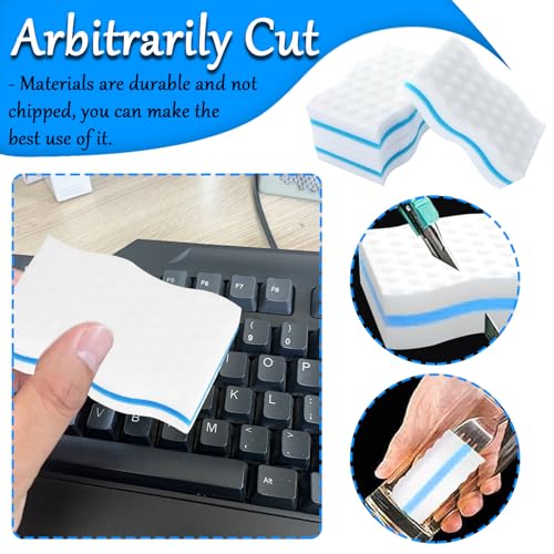 STARVAST - Esponjas mágicas, 24 piezas de esponja de melamina de limpieza muy gruesa, goma mágica para baño, piscina, cocina, piso, pared (sin productos químicos) - Blanco - imagen 3