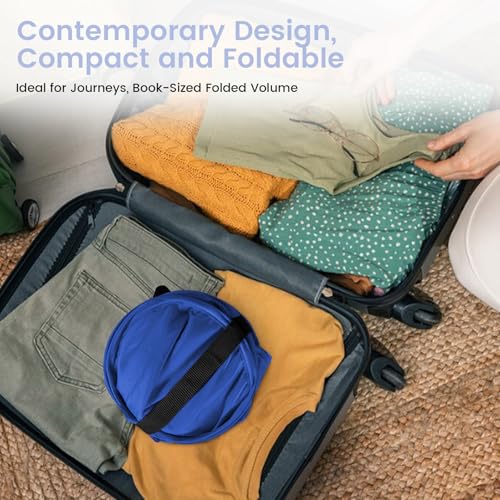 Image of HOUSE AGAIN Upgraded Polyester Pop Up Laundry Hamper, Collapsible Laundry Baskets with Durable Handles Solid Bottom High Steel Frame and Side Pocket, Easy Open & Save space,Perfect for Storage(Blue)
