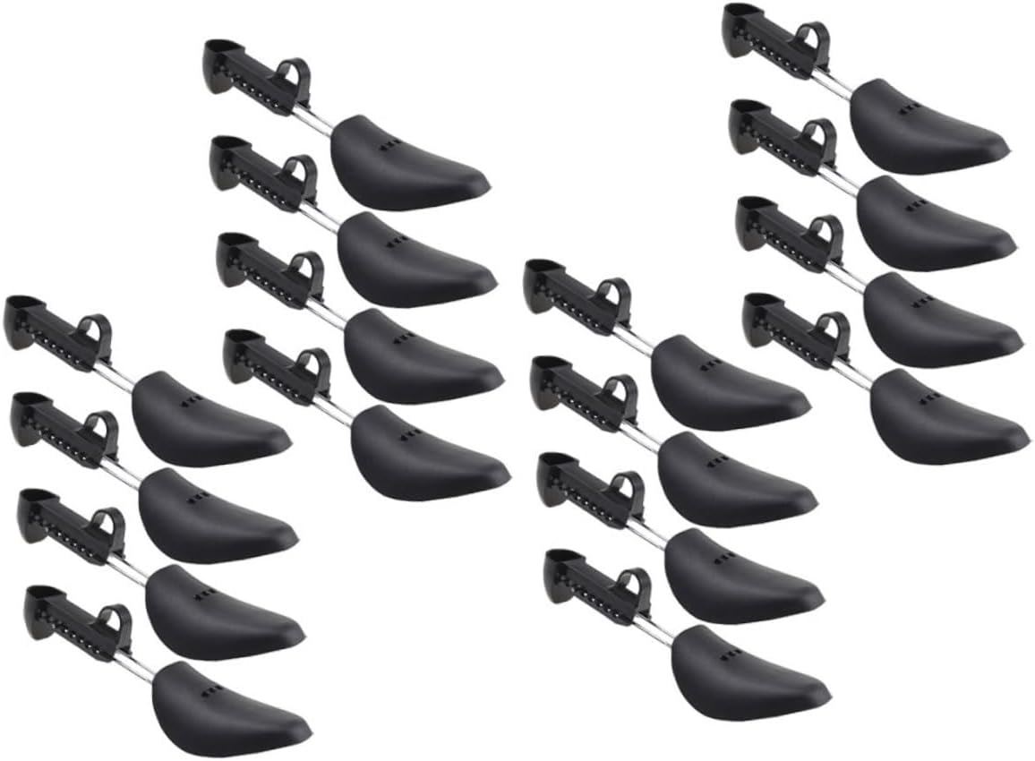 Operitacx 8 Pairs Adjustable Shoe Trees and Stretchers for Men, Plastic Sneaker and Leather Shoe Shaper Support to Prevent Deformation and Maintain Shape