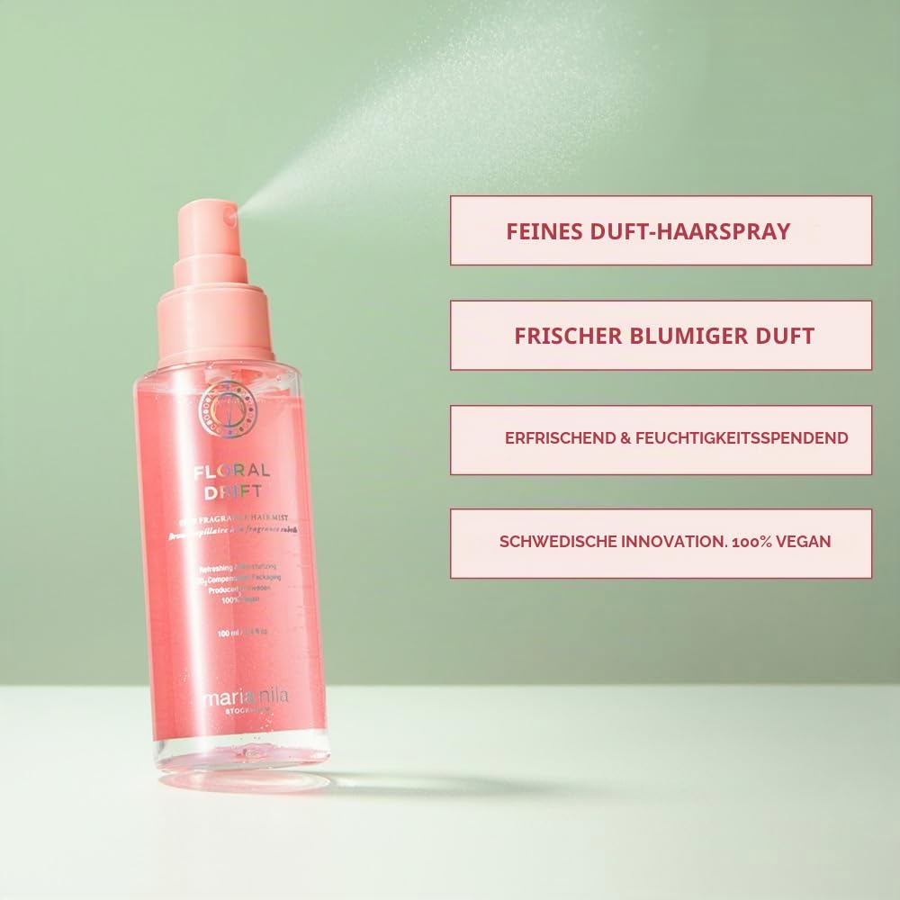 Maria Nila Geschenkset für Frauen für extrem geschädigtes Haar - Holiday Box Structure Repair mit Shampoo, Conditioner, Hair Mist Floral Drift und Beauty Bag, Geschenk Weihnachten, vegan, sulfatfrei