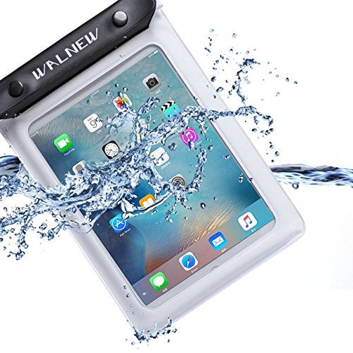 WALNEW Universal Waterproof eReader Protective Case Cover for Kindle Colorsoft Signature Edition/7\"/6.8“Kindle Paperwhite/6\" Kindle 2024/Oasis/Kindle Fire 7,iPad mini,Kobo Clara/Nia and More, White