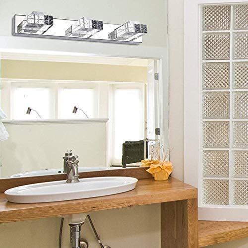 Applique bain décor LED cristal 46cm pour miroir toilette étanche à l'humidité