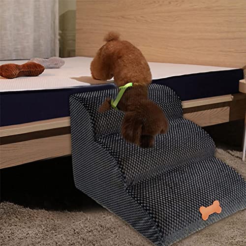 XUEF Escada para animais de estimação, 3 camadas, esponja, escadas para animais de estimação, cães,