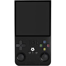 R36MAX Retro Handheld Game Console, 4.0 Inch IPS HD Screen Portable Retro Game Console, Portable Pocket Arcade with 128G Storage, Open Source Linux & 4000mAh Battery Black