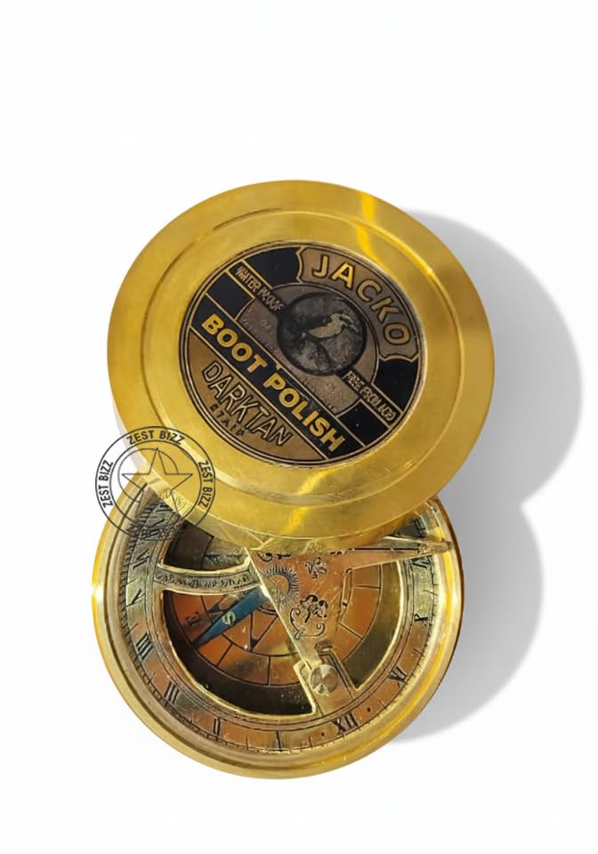 Brújula de bolsillo y brújula direccional de latón de 3 pulgadas para regalo miniatura 2