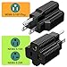 Nema 5-15P to 5-20R Adapter, 2-in-1 15Amp 125Volt to 20Amp 125Volt Power Adapter, Household 15A to 20A Adapter T-Blade 15Amp to 20Amp Adapter