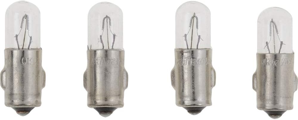 600-807 - Aftermarket Replacement Type A - White Metal Base Bulb - 24v - 4-Pack Compatible with VDO