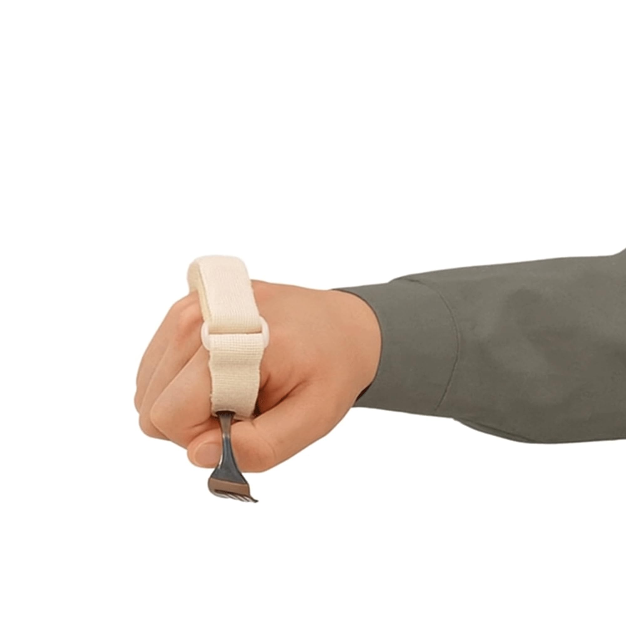 Sammons Preston 76044 Heavy-Duty Utensil Holder, Universal Hand Strap for Holding Utensils, Eating Assistance Cuff for Weak Grip & Limited Mobility, Size Small/Medium Measures 3" - 4" Across Knuckles