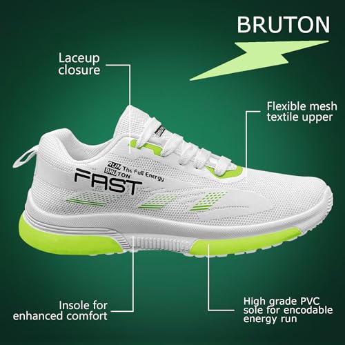 BRUTON Men's World Trending Shoes Running, Casual, Gym, Occasions, Sports Shoes - White - Image 3