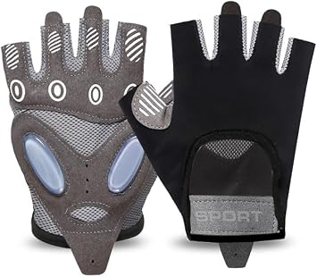 Mens Womens Half Finger Cycling Gloves with Anti-Slip Silicone Gel Pad Breathable Mountain Bike Gloves