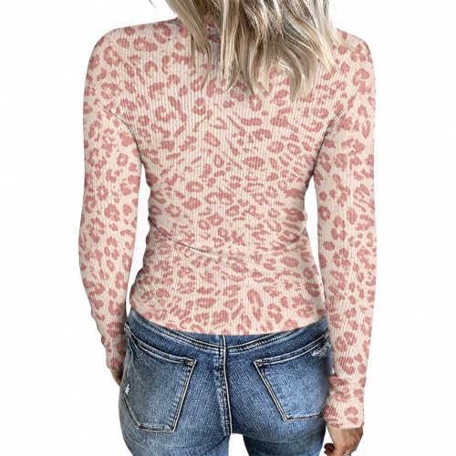 SHOPESSA Ribbed Long Sleeve Tops for Women Pattern Fitted Underscrub Shirts - image 4