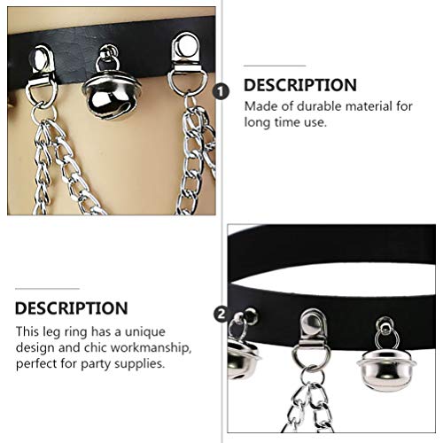 Toyvian Arnês de Perna Gótico Cinta-Liga de Couro Anel de Punk Coxa Anel Acessórios de Vestuário Com