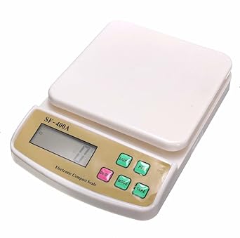 U UZAN Kitchen Scale, Electronic Digital Kitchen Weighing Scale 10 Kgs Weight Measure Spices Vegetable, Liquids, Multipurpose, Weight Scale Kitchen, Kitchen Weight Machine Digital