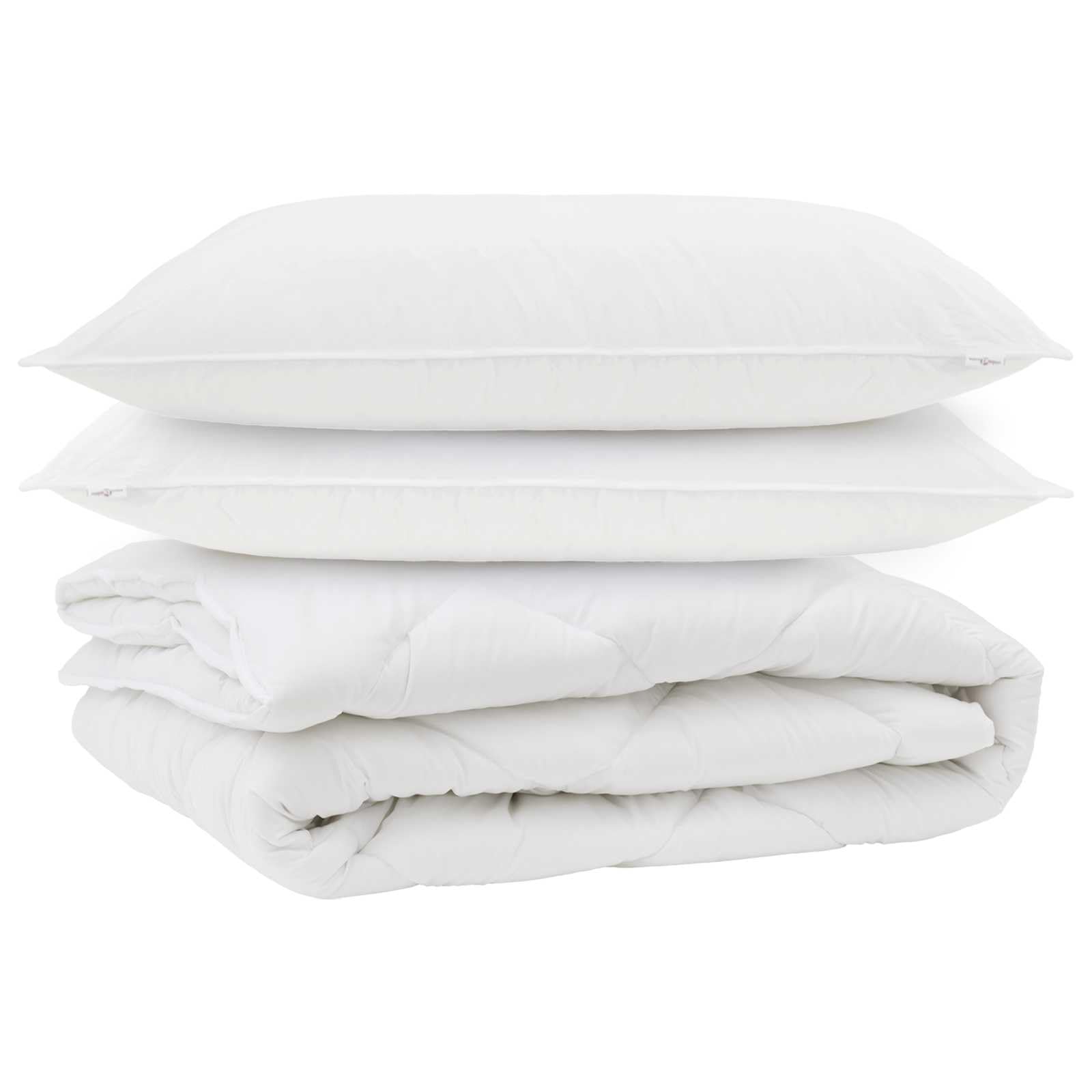 Duvet toutes saisons microfibre anti-transpiration avec ses oreillers confort