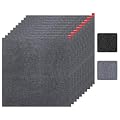 10PCS Carpet Tiles Peel and Stick 24 x 24 Inch DIY Self Adhesive Non-Slip Carpet Squares for Indoor Living Room Bedroom Office (Dark Gray)