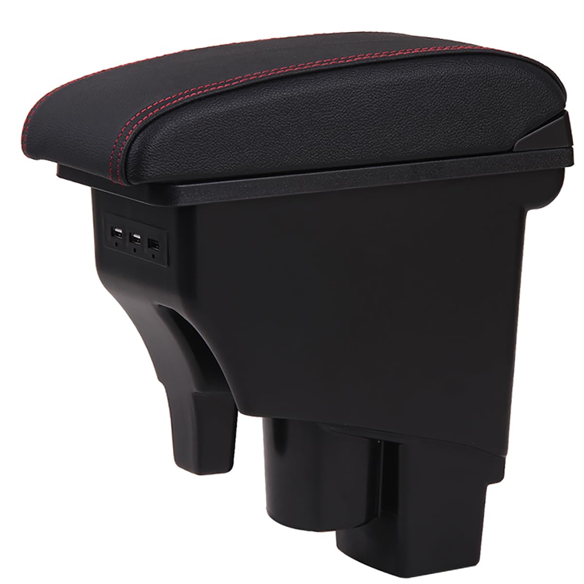 Car Armrest Box for Honda for Jazz 2002-2007 Center Console Storage Arm Rest Organizer(Red Line)