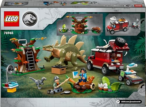 Jurassic World Missione Dinosauro: Scoperta dello Stegosauro, Giocattolo d'Avventura con 2 Dinosauri, Fuoristrada e Minifigure, Giochi per Bambini e Bambine da 6 Anni, Regalo di Compleanno 76965 - Lego - Immagine 12