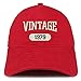 Trendy Apparel Shop Vintage 1979 Embroidered 44th Birthday Relaxed Fitting Cotton Cap - Red