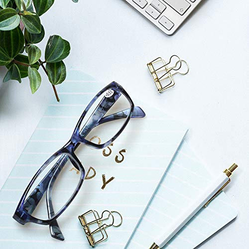 Norperwis Reading Glasses 5 Pairs Stylish Color Readers Fashion Glasses For Reading Men & Women (5 Pack Mix Color, 1.25) #TOP4