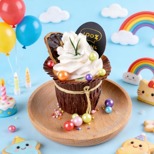 Image of Rainbow Sprinkles for Cake Decorating, 4 Sizes130g /4.6oz Edible Rainbow Pearl Sprinkles for Cupcake, Ice Cream, Donuts, Macaron Toppings Supplies (2mm, 4mm, 7mm, 1cm)