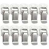 【Lieferumfang】Das Paket enthält 10 Stück Spannverschluss mit 20 Stück Schrauben, genug für den täglichen Gebrauch und Ersatz. Die Gesamtgröße ist 47 x 22mm, die Knopfgröße ist 30 x 13,5mm, und der Befestigungslochdurchmesser ist etwa 4mm, geeignet für die meisten Hardware.