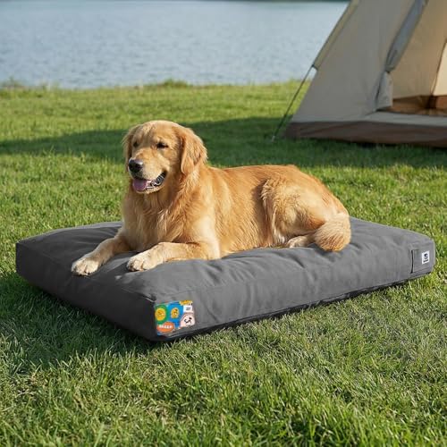 Sytopia 42 Inch Canvas Outdoor Dog Bed for Extra Large Dogs, Dura...