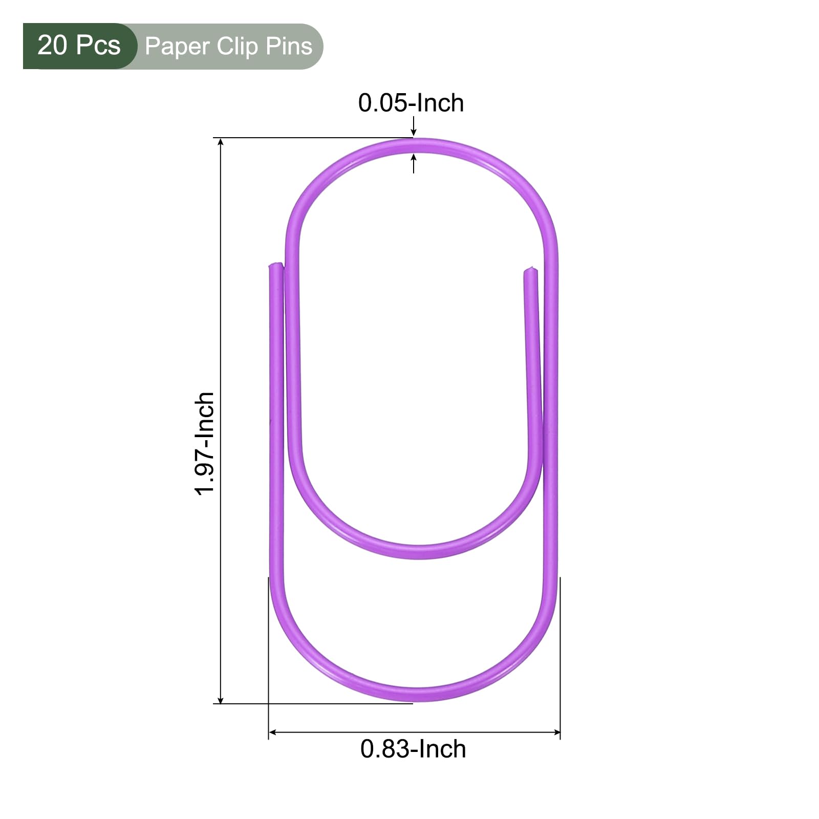 YOKIVE 20 Pcs Paper Clip, Wide Coated Large Clips with Box, Keep Table Neat, Great for Office, Art, Home, Daily Use (Purple, 2-Inch) - Image 2