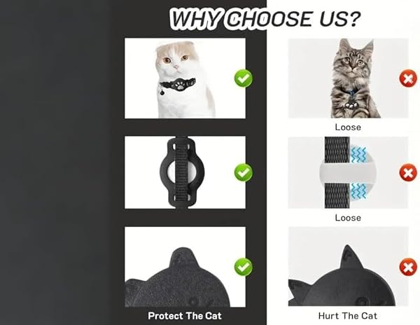 Collier GPS Chat, Nouveau Traceur GPS Chat Tracker, sans Carte SIM, sans Abonnement Mensuel, Localisation Temps Réel, Imperméable et Durable, Noir - 4