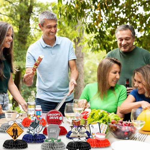 Image of Over the Hill Birthday Decorations - 9 Pcs 50th Table Centerpieces