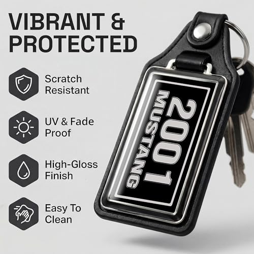 Image of Brotherhood Car Key Chain for Mustang - Classic Models Keychain for Men and Women Gift Key Ring