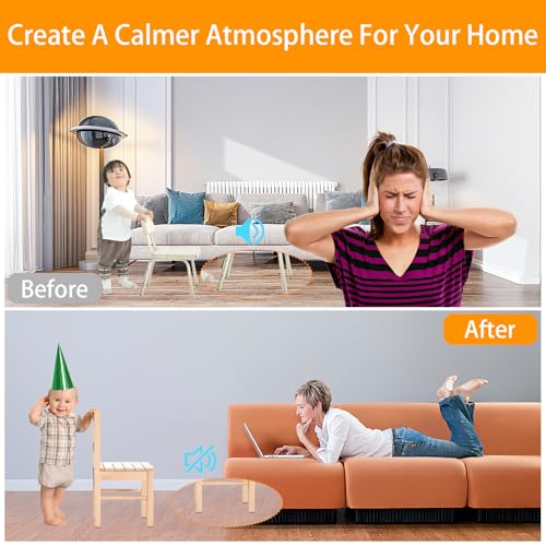 Filzgleiter Selbstklebend, 6m Filz Selbstklebend, 5cm Breit Leicht Zuschneidbar Filzgleiter Rolle, Schneidbar Filzband für Stühle und Möbel, Schwarze Filzrolle, Bodenschoner