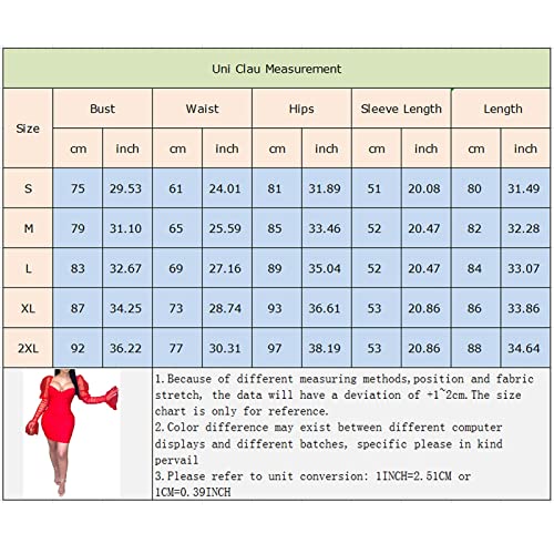 Image of Uni Clau Women Sexy Mesh Sheer Puff Long Sleeve Mini Dress Bodycon Deep V Neck Patchwork Party Clubwear Dress