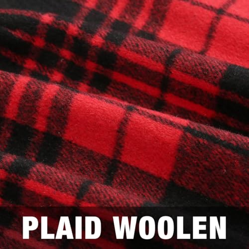 Image of IDEALSANXUN Womens High Waist Plaid Skirt Bodycon Pencil Wool Mini Skirts