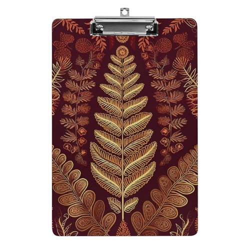 Porte-bloc acrylique marron doré A4 pour organiser votre bureau avec élégance au quotidien