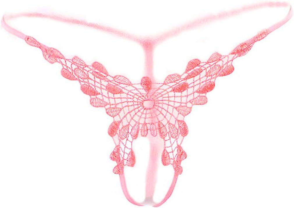 KISOL 2015 HOT Women's Sexy Open Crotch G String LingerieG STRING Transparent (Pink)
