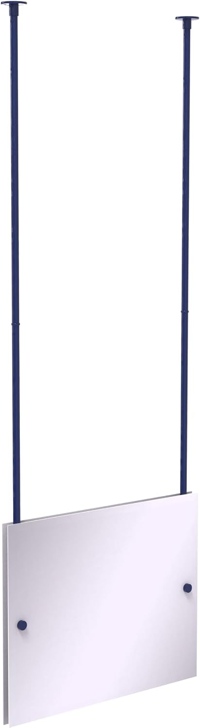 Allied Brass Frameless Rectangular Landscape Beveled Edge Ceiling Hung Mirror, Matte White
