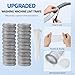 40 Pieces Lint Traps Stainless Steel Washing Machine Lint Snare Traps Laundry Mesh Washer Hose Filter with 40 Pcs Cable Ties