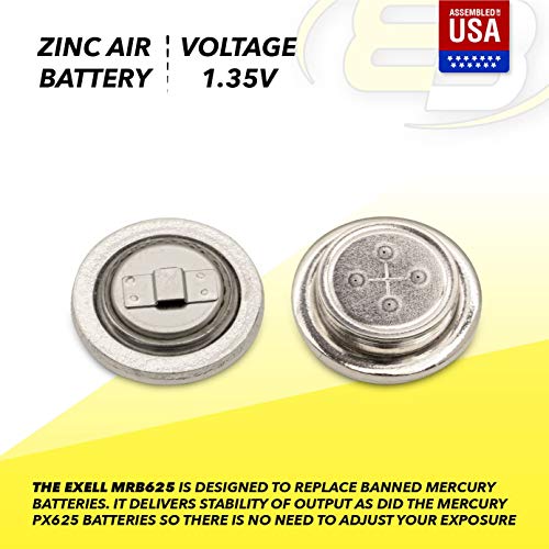 Buying Guide 5X Exell 1.35Volt Zinc Air Coin Cell Battery, MRB625
