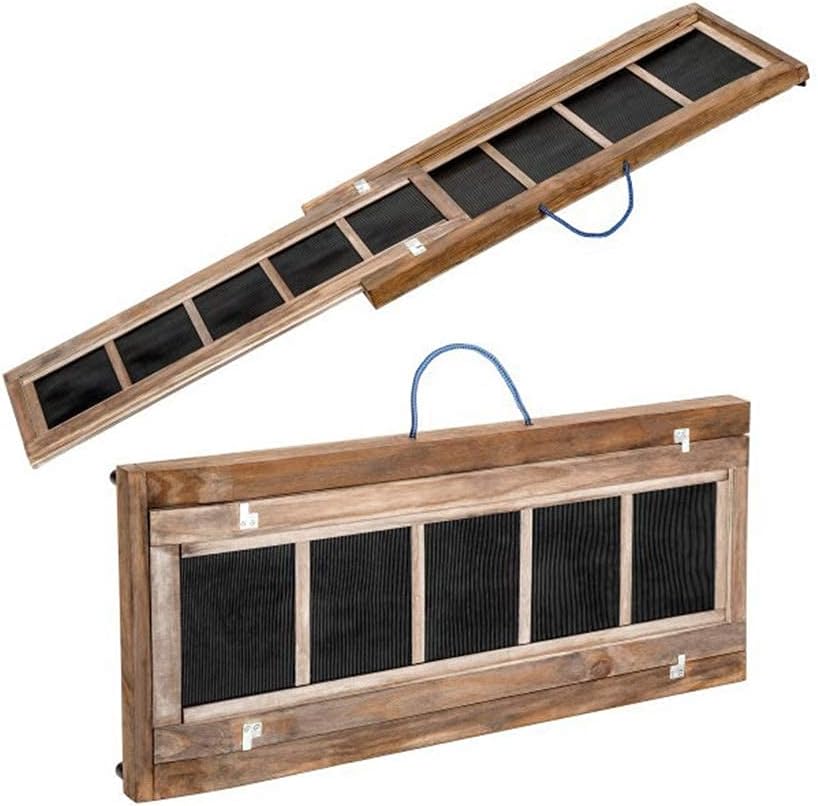 Pet Sports Ladder Dog Ladder Summer Solid Wood Environmentally Friendly and Durable Portable Retractable Dog Stairs 1650 x 430 x 50 mm Stairs Steps