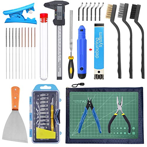 HAWKUNG 42 PiÃ¨ces Kit D'outils D'imprimante 3D, Outil Debur, Pied Ã  Coulisse NumÃ©rique et Autres Outils avec Sac de Rangement pour Le Retrait, Le Nettoyage, la Finition du ModÃ¨le d'impression 3D