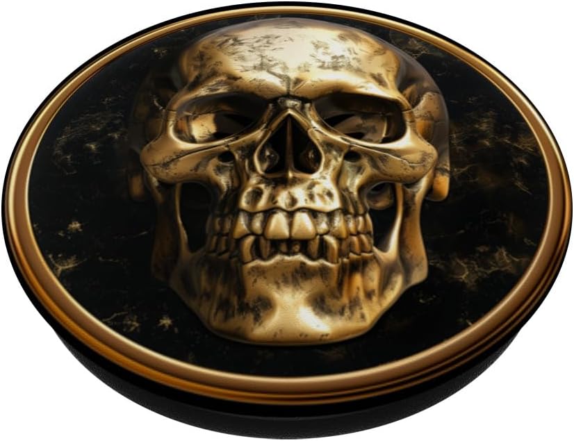 Skull Gold PopSockets Adhesive PopGrip - Image 2
