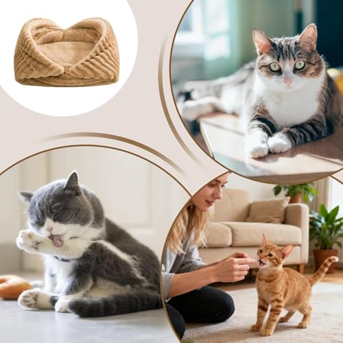 Panier d'hiver pour chat en peluche semi-fermé pour chambre