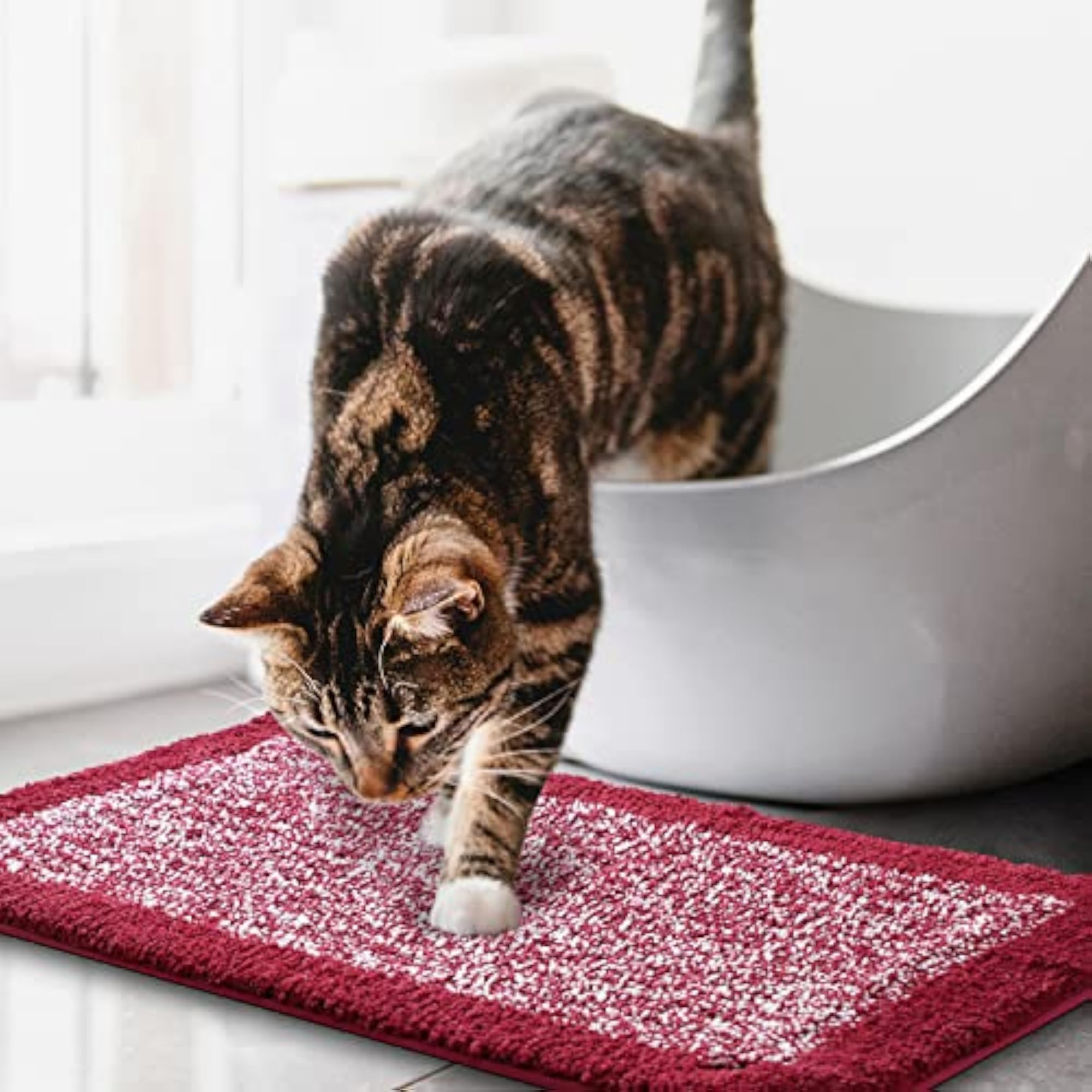 Ultra Soft Microfiber Bubble Mat Bath Rug, Anti-Slip