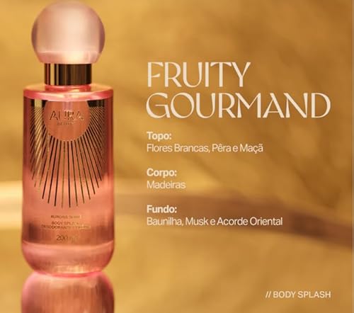 Body Splash Desodorante Colônia Aura Beauty Aurora Shine Jade Picon 200Ml