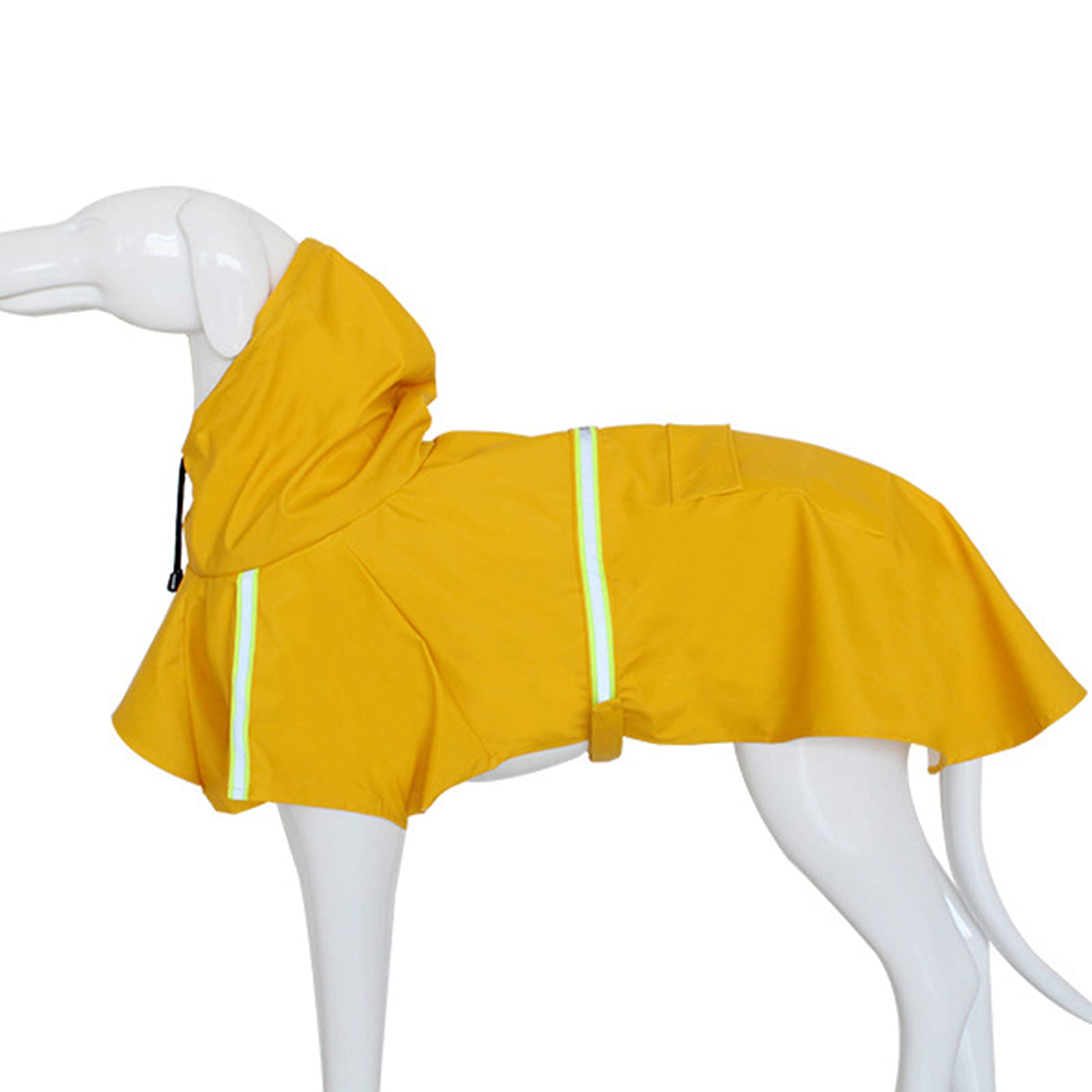 Impermeabile del Cane Riflettente Impermeabile Leggera Regolabile Giacca di Pioggia del Cane con Cappuccio, Cane Pioggia Poncho Cappotto per Le Piccole Medie Cani di Taglia Grande