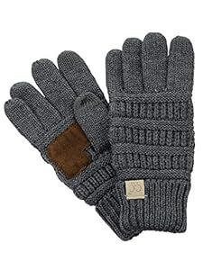 C.C. Kinderhandschuhe G20 Dunkelgrau Strick