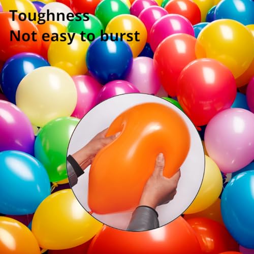 Image of 300 Pcs 12 Inch Balloons 15 Kinds Colors Latex Colorful Party Balloon Bulk for Various Party Events Decorations